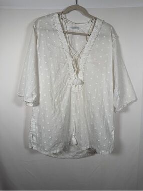 Robin Piccone White Lightweight Tunic Top Swim Cover Up